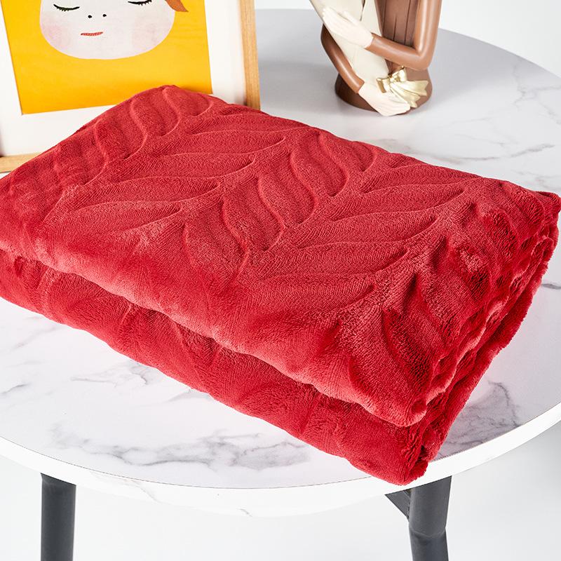 

Flannel Blanket Single Person Blanket Air Conditioning Cover Blanket Office Nap Blanket Sofa Blanket 127x178cm червоний