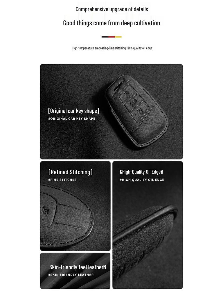 Volkswagen Wildleder Schlüsselhülle für Passat, Magotan, CC, Teramont X, Tiguan L, Tayron, Tayron X, Sagitar, Bora