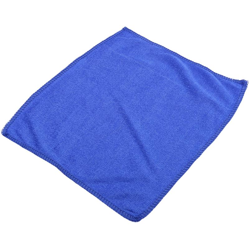 Precise 100Pcs Absorbent Microfiber Towel Car Care Home Kitchen Washing Clean Wash Cloth Towel Blue