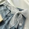 Sweet Lace Waistband for Women Adjustable Long Gauze Ribbon Bow Tie Belt Dress Jeans Accessory for Party Wear