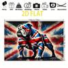 2D Flat Metal Tin Sign Union Jack Flag Wall Art Durable Aluminum Poster for Living Room Bar Man Cave Decor 1pc