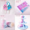 Elegant Baby Gender Reveal Party Decoration Boy Or Girl Disposable Tableware Set