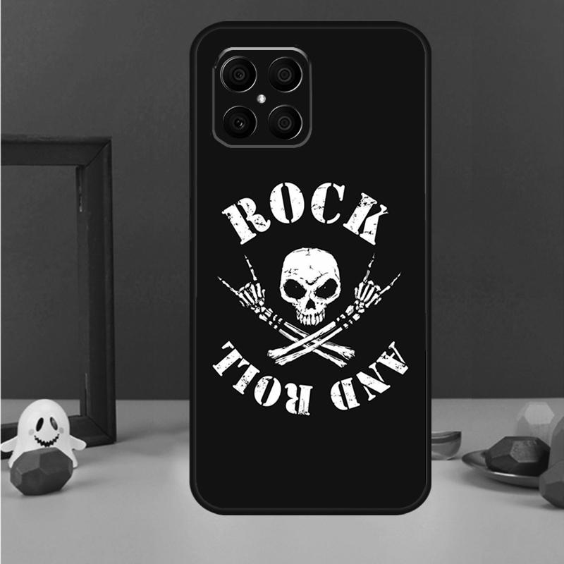 Rock Roll Skull Case For Honor Magic 5 6 7 Lite Honor 200 Pro 50 70 90 Lite X9b X9a X8b X8a X8 X9 X9c Cover