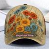 1 Casquette de Baseball Florale pour Femmes et Hommes - Casquette Snapback Réglable avec Tournesol, Marguerite, Coquelicots, Marguerites