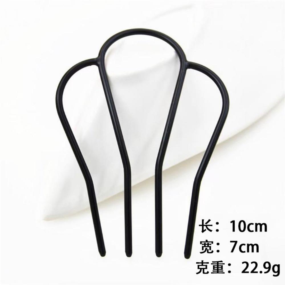 Elegant Blue Crystal Flower Hair Combs Pins Women Daily U-shaped Hairpin For Bun Hairstyle Female Hair Updo Pin Accessories Gift