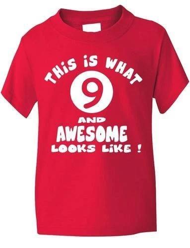

9th Ninth Birthday T-Shirt Girls Boys Unisex Birthday Gift Age 1-13 S