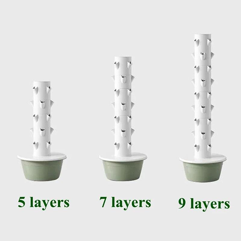 Hydroponic Growing System Indoor Outdoor Home Grow Herb Vertical Garden Tower Vegetable Planter Pot Kit Diy