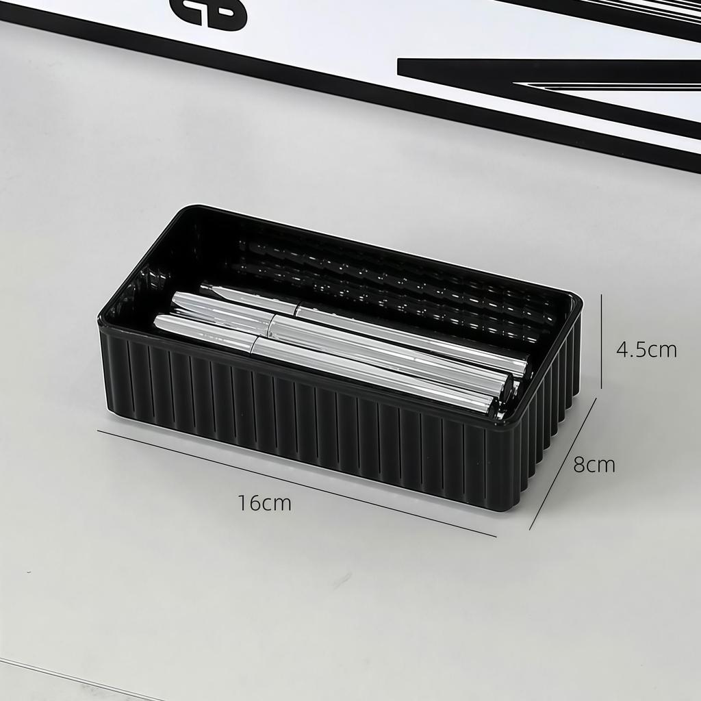 Acrylic Desk Organizer with Built-in Stationery Holder for Cosmetics