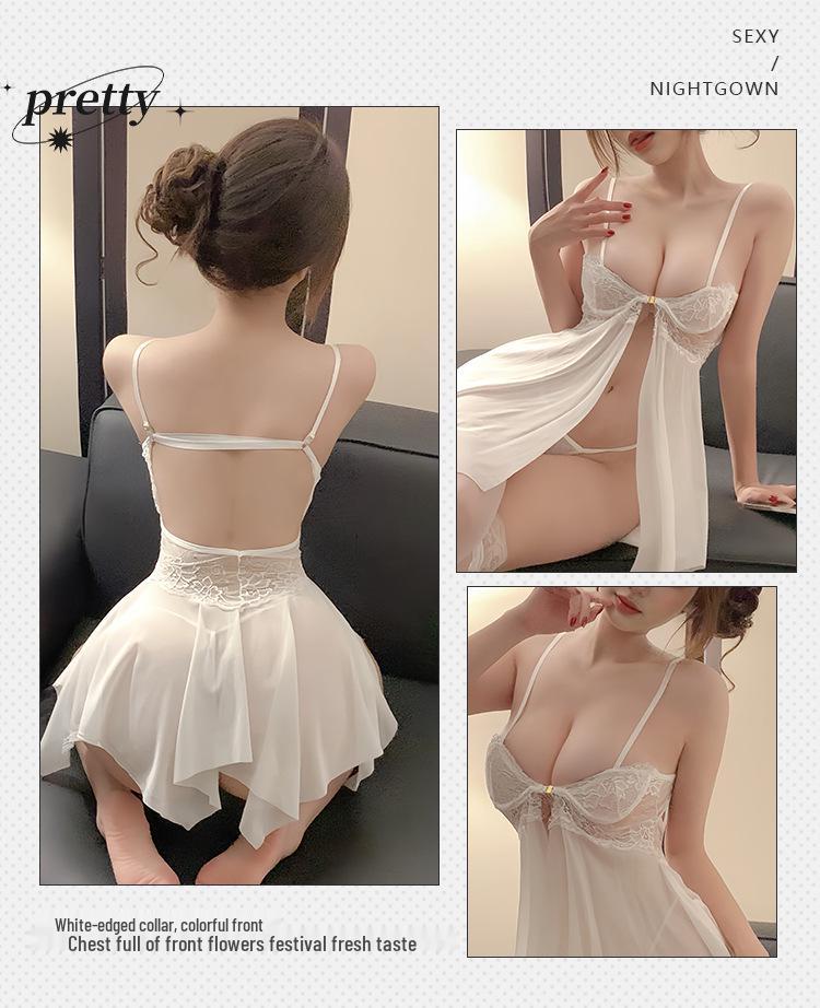 Women's Lace Push-up Lingerie - Sexy Strappy See-through Plus Size Pajamas