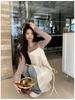 Women's Niche Lace Camisole Dress, Spring 2026 - New Slimming A-line Mini Skirt with Drawstring for Layering and Style.