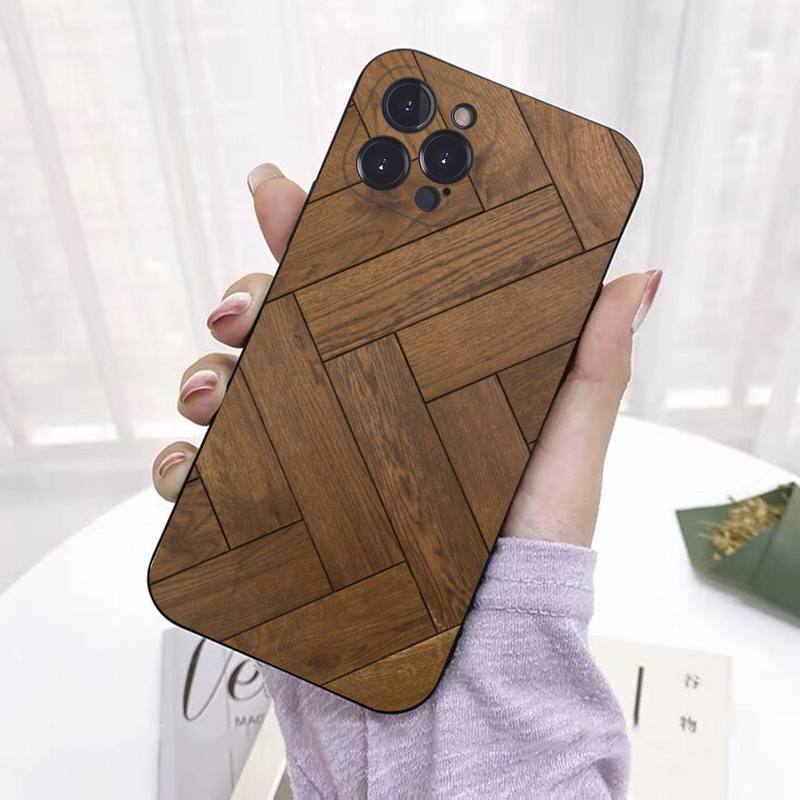 Dřevěná textura Telefonní pouzdro Silikonové měkké Pro iphone 14 13 12 11 Pro Mini XS MAX 8 7 6 Plus X 2020 XR Kryt
