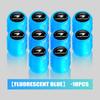4/6/10pcs Fluorescent Car Wheel Dustproof Tyre Valve Stem Caps For Toyota Highlander Auris Harrier Prius Crown Prado 120 150