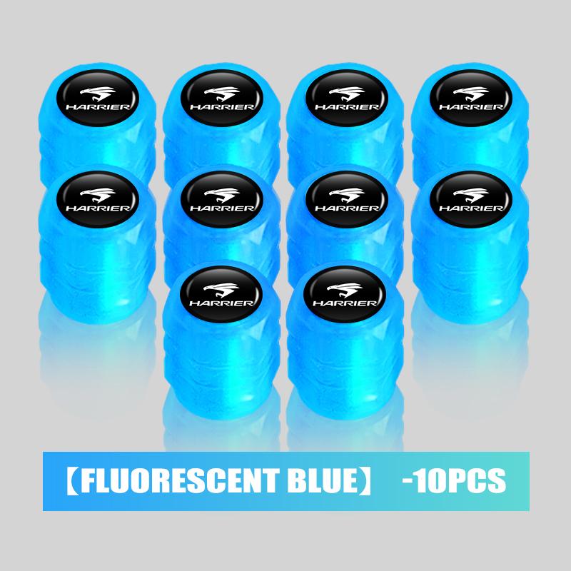 4/6/10pcs Fluorescent Car Wheel Dustproof Tyre Valve Stem Caps For Toyota Highlander Auris Harrier Prius Crown Prado 120 150