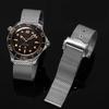 For Omega 007 Milan watch strap seahorse 300 flawless death Observatory rhubarb bee steel bracelet 20mm Watchbands