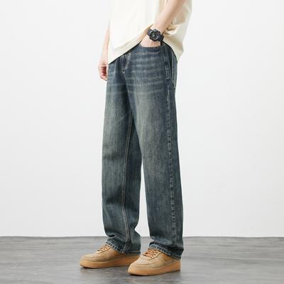 Neue Japanische Lockere Gerade High Street Retro Trendige Jeans Herrenhosen für Frühling und Sommer