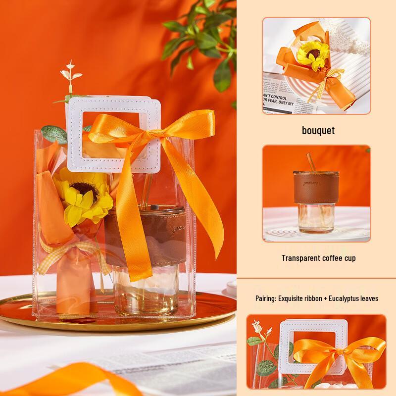 Festive Coffee Cup & Flower Gift Set