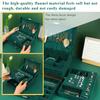 Vintage Green Flannel Jewelry Box For Women Girls, 3-Layer Large Capacity