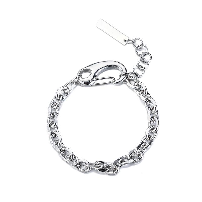 

Минималистичный титановый мужской хип-хоп массивный браслет-цепь О с застежкой-лобстером.