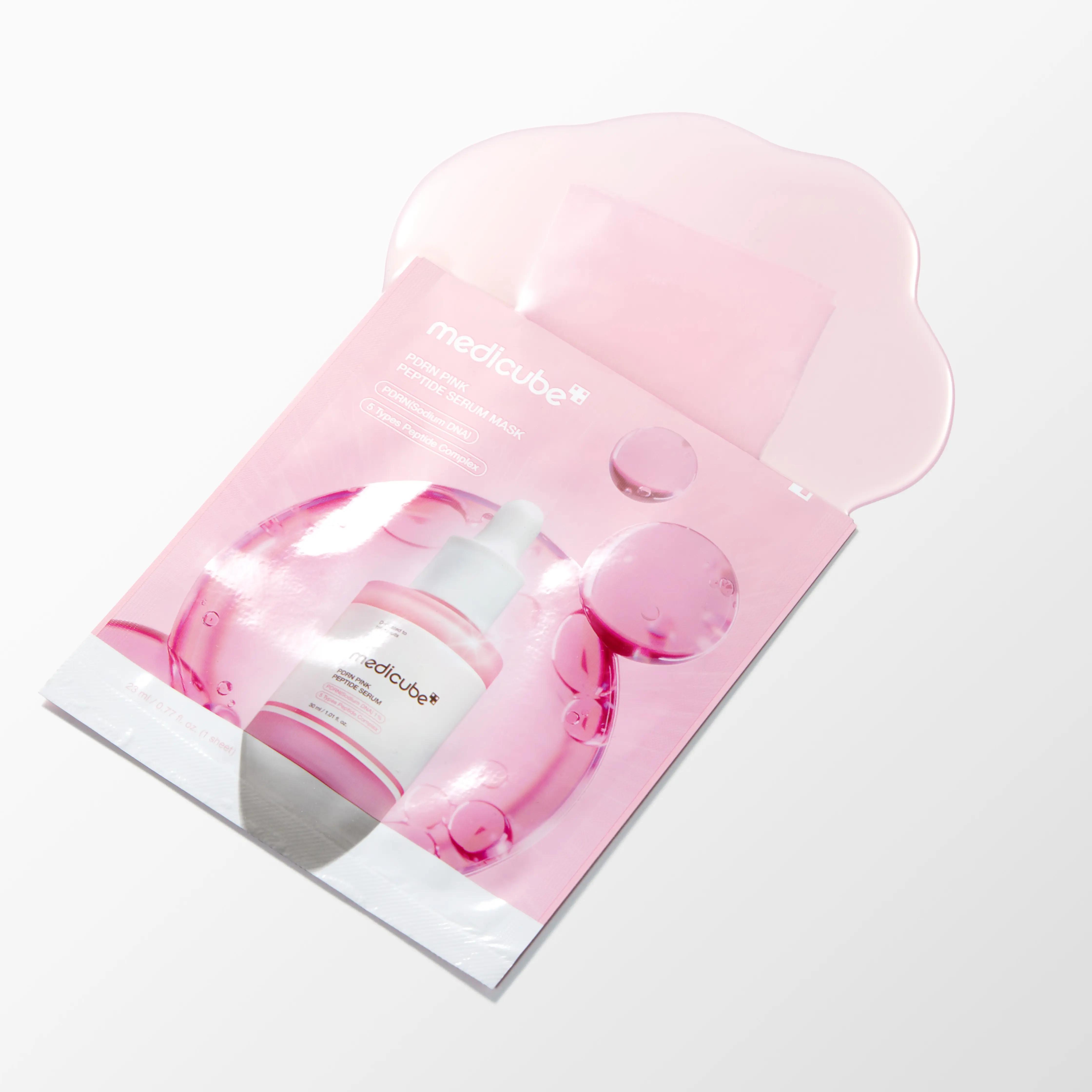 Медикьюб PDRN Розовая Пептидная Ампульная Маска 5 шт. Набор (+1еа) Pink Peptide Ampoule Mask*1ea