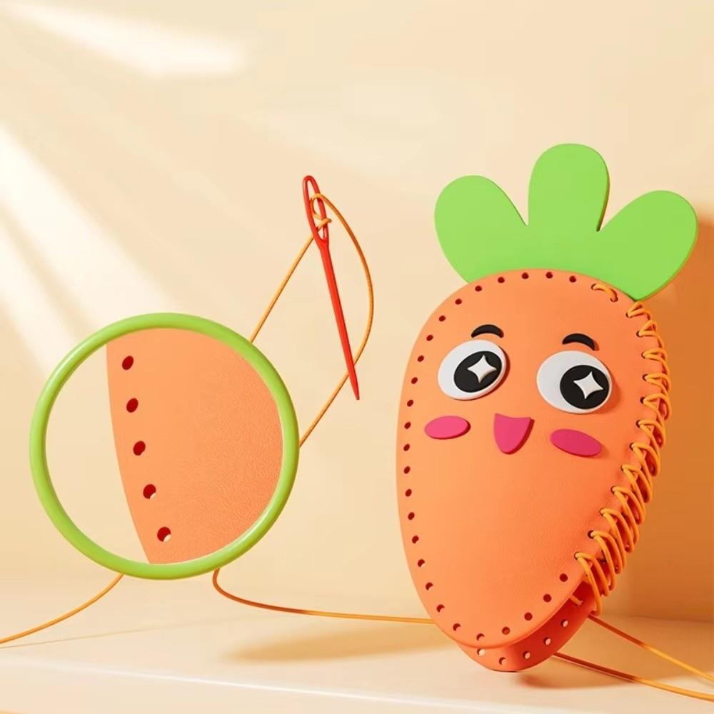5Pcs Handmade Beginner Sewing Set Cartoon Animal Toy Kids Art Toys New DIY Sewing Kit for Kids