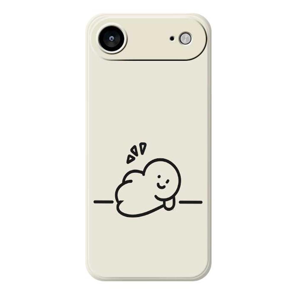 For iPhone 17 Air Case Stick Figure Pattern Printing Straight Edge TPU Phone Back Cover