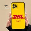D-DHL-L logo Phone Case For IPhone 17 16 15 14 13 12 11 Pro Max Plus mini Silicone Black Cover