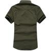 2018 Men's Outdoor Workwear Pure Cotton Epaulet Short Sleeve Shirt