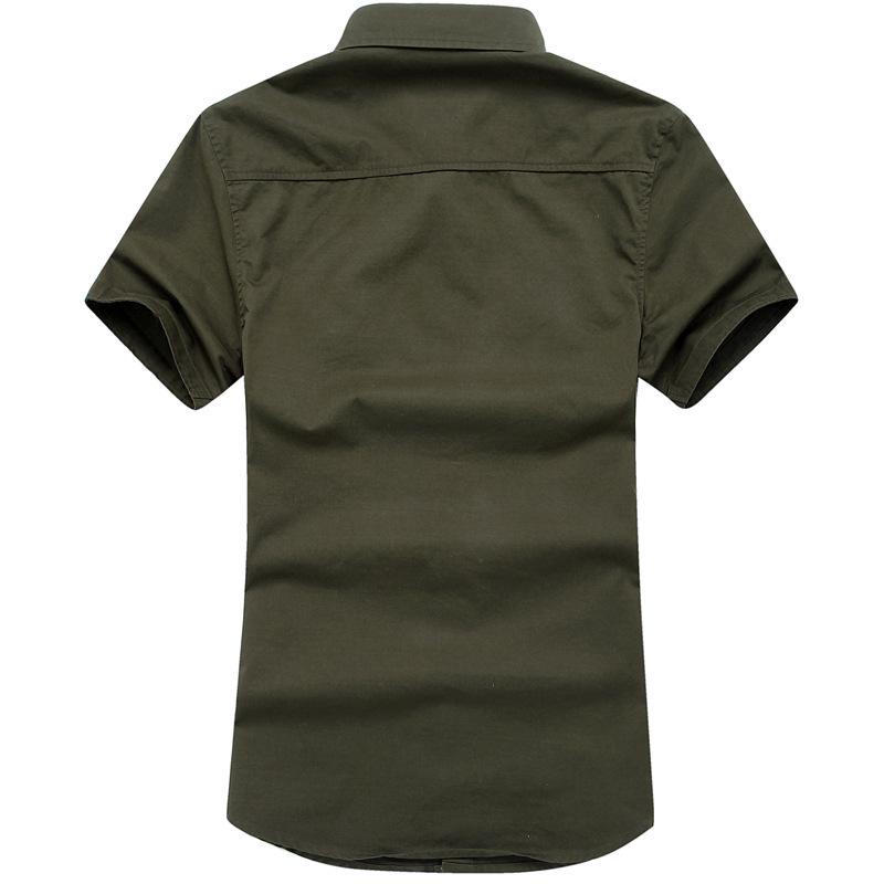 2018 Men's Outdoor Workwear Pure Cotton Epaulet Short Sleeve Shirt