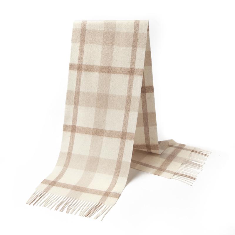 2025 British Plaid Wool Scarf for Men & Women - Warm, Autumn/Winter Style