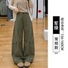Womens High-Waisted Wide Leg Cargo Pants Khaki Loose Fit Trousers With Multiple Pockets Fall 2026