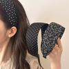 Retro Black White Polka Dots Wide Edge Headbands Woman Temperament Non-Slip Hair Band Hair Accessories