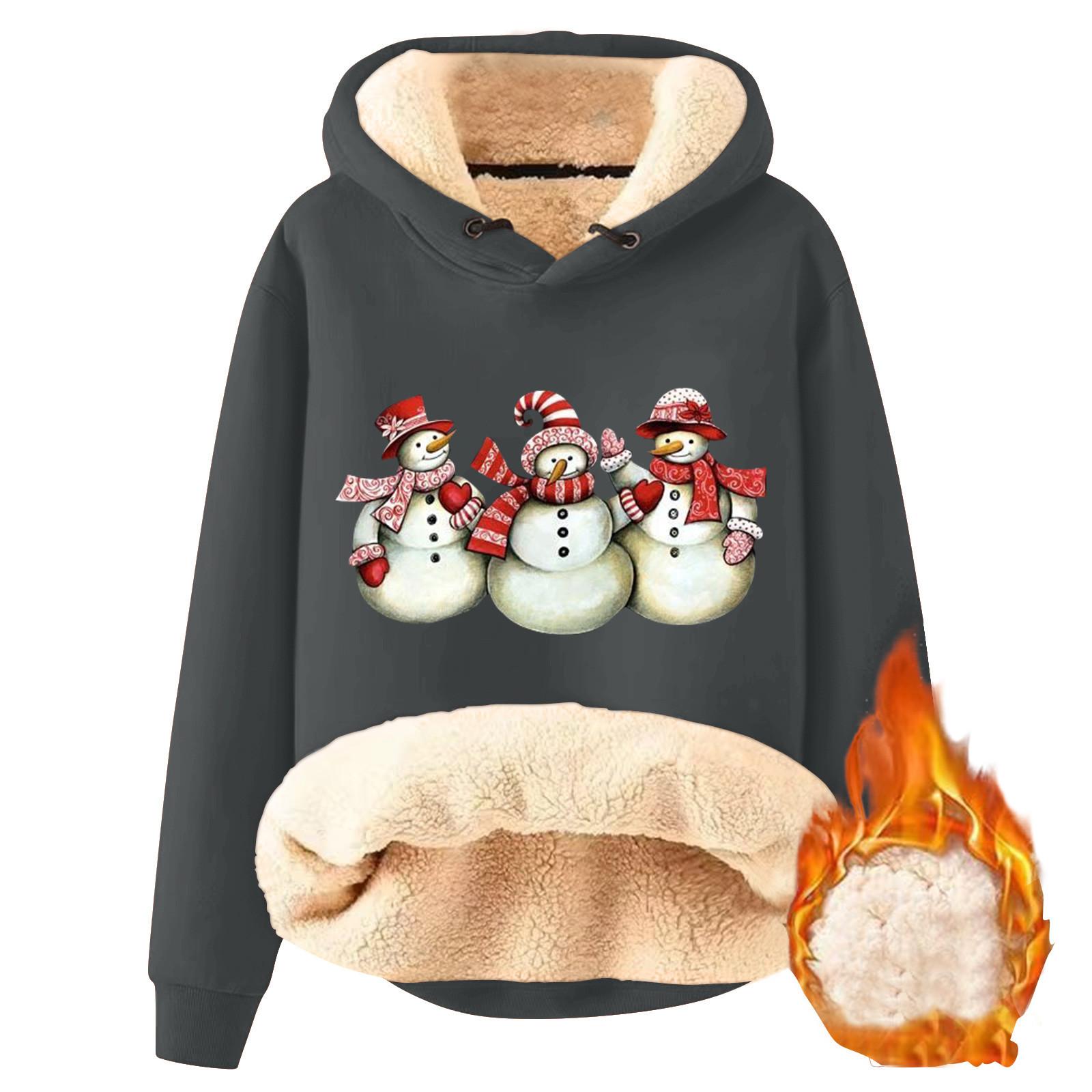 

Женский модный плюшевый и утолщенный теплый свободный пуловер с капюшоном с капюшоном