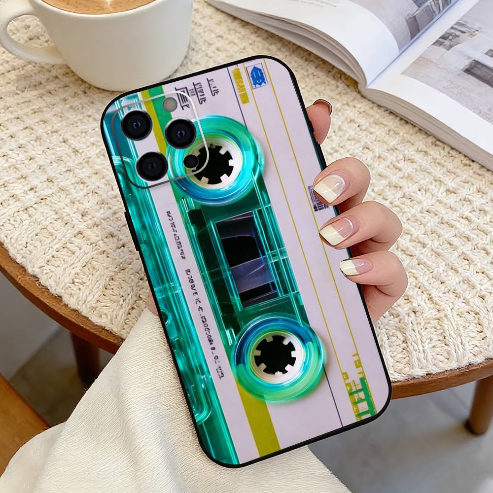 Vintage Cassette T-Tape Retro Phone Case Silicone Soft For IPhone 17 16 15 14 13 12 11 X XR Plus Pro Max Plus