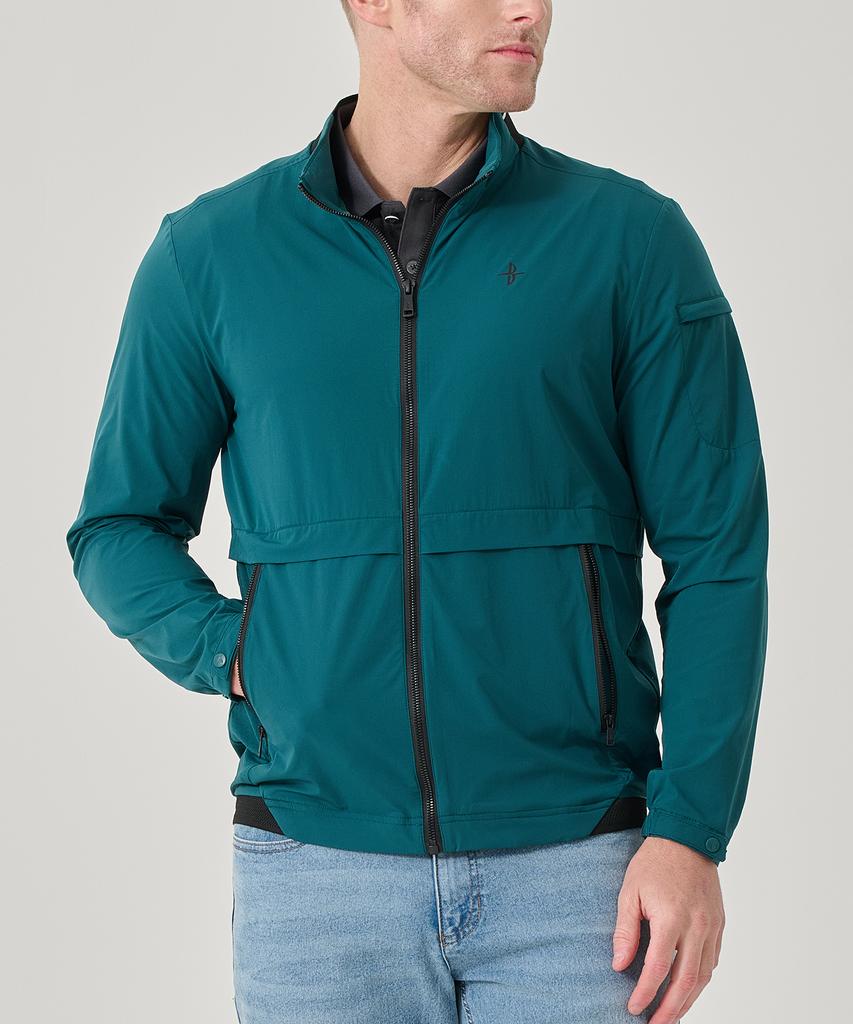 Biltmore Men'S Perforated Ribbed Stretch Windbreaker Jumper