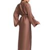 Europese en Amerikaanse zomer dames vetersatijn badjassen, sexy nachthemden, comfortabele ijszijde loungewear, ochtendjas