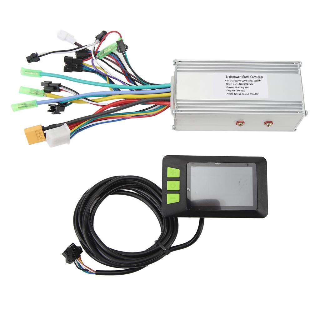 36V 48V 60V 1000W 38A 3 Mode Sine Wave Brushless Motor Controller 930 LCD Display Kit Electric Bike Bicycle Scooter