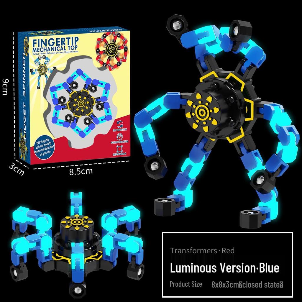 Deformable Luminous Gyro Toy: Educational Mechanical Fidget for Kids