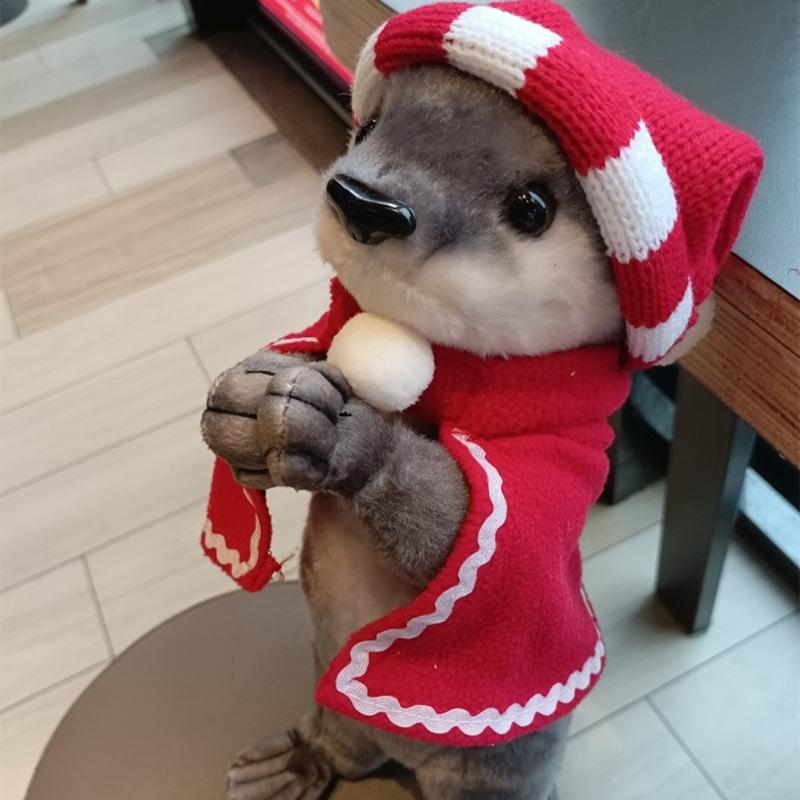 Cute Bells Blessing Animals Raccoon Otter Doll Plush Toy Cloak Kangaroo Doll Children's Ragdoll