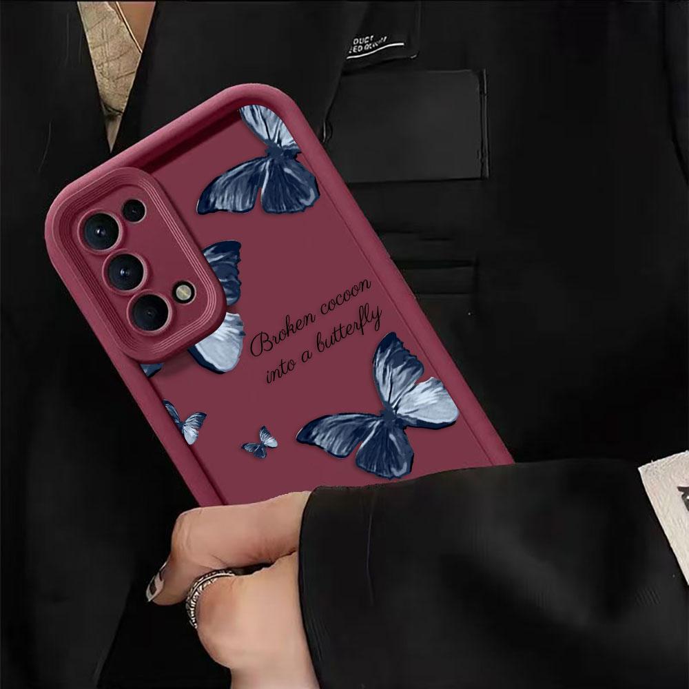 Pretty Purple Butterfly Phone Case For VIVO Y400 Y03 Y17S Y19S Y20 Y21 Y22S Y28 Y35 Y36 Y38 Y39 Y50 Y51 Y72 Y75 Y93 Y100 Cover