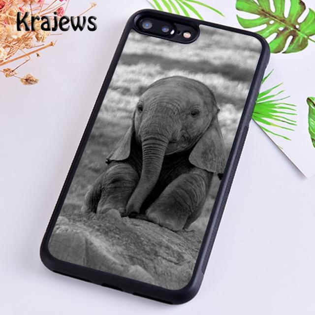 Krajews Baby Elephant Moon Soft Phone Case Cover For iPhone 14 5 6s 7 8 Plus XR XS 11 12 13 Pro Max Samsung Galaxy S21 S22ultra