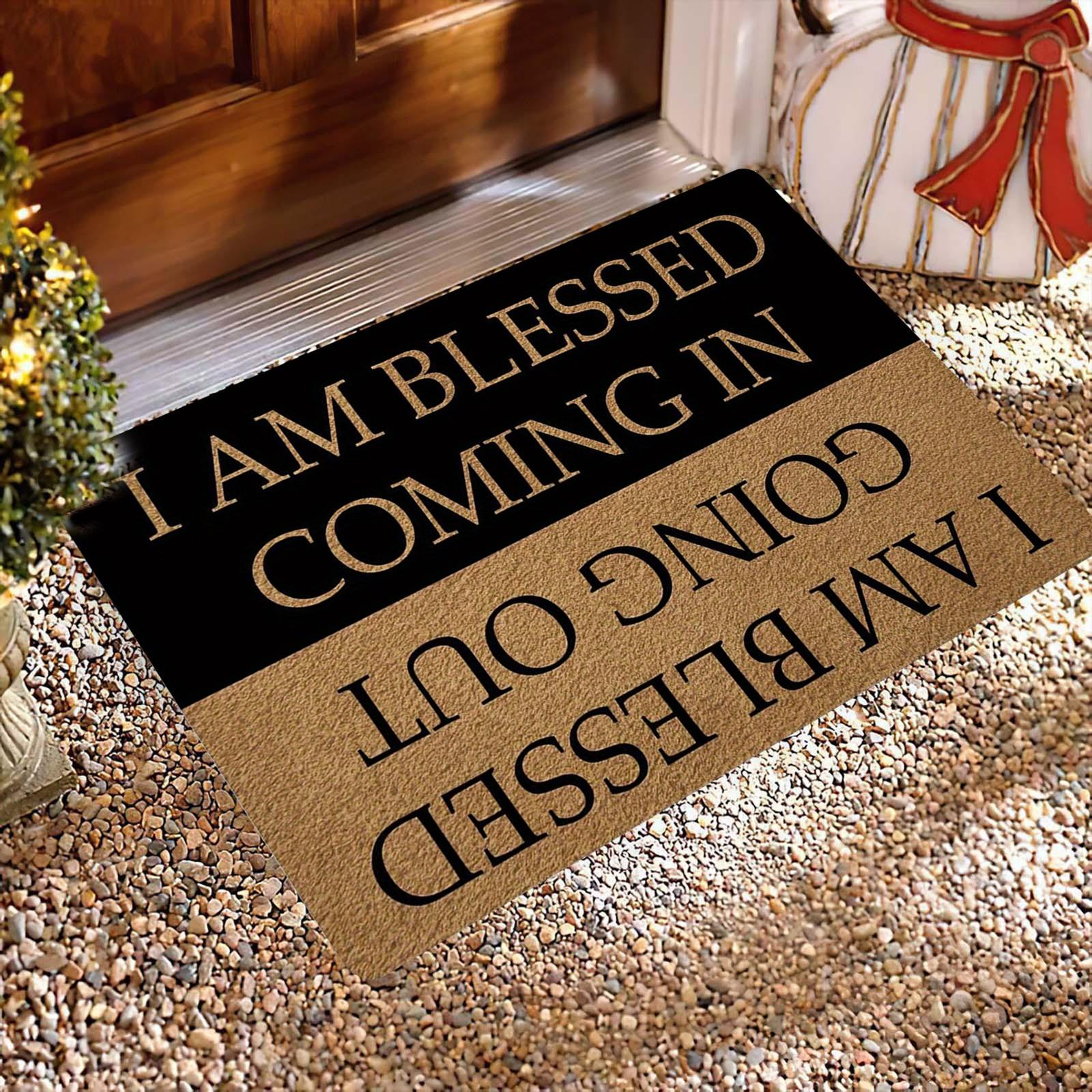 

Christmas Floor Mat Entrance Welcome Doormat Bedroom Anti Slip Carpet Merry Christmas Decoration For Home New Year Gift 40x60cm One Size