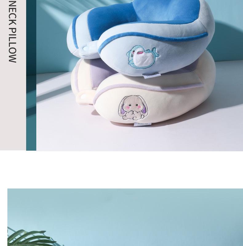 Camel U-Shaped Travel and Office Nap Neck Support Pillow with Cartoon Design and Logo Printing Option