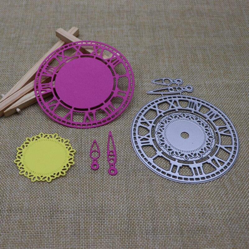 Clock Time Frame Metal Cutting Dies Stencils Die Cut for DIY Scrapbooking Album Paper Card Embossing