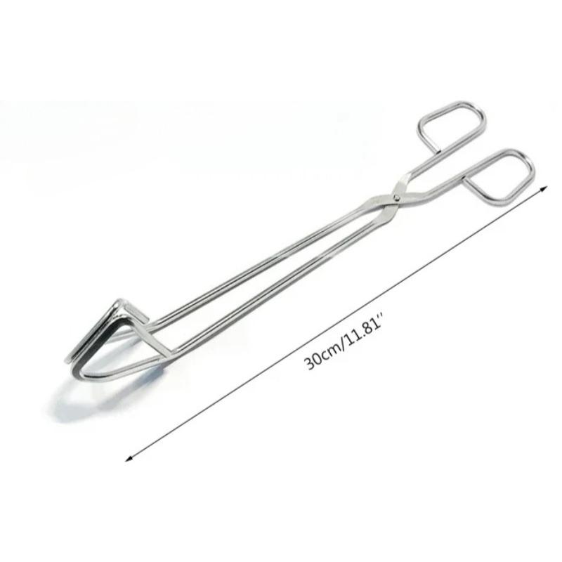 Heat Resistant Hollow-Out Barbecue Clip, Food Tongs, BBQ Accessories, Stainless Steel Material for Kitchen BBQ