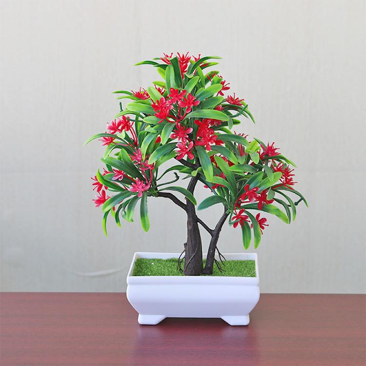 Simulated Multicolor Siraitia Grosvenorii Flower Artificial Green Plant Potting