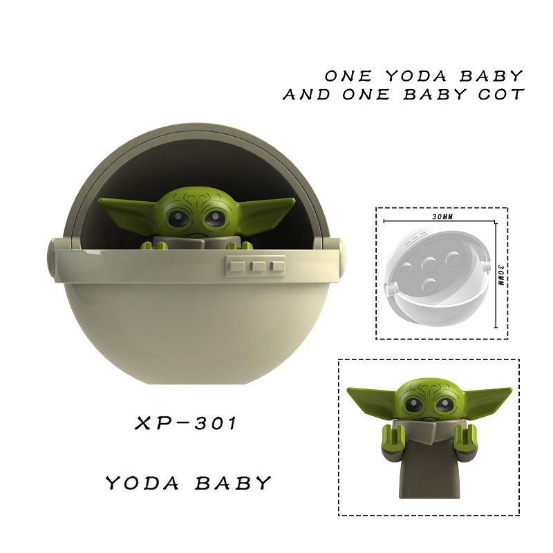 Yoda Baby Christmas Rotating Arm Mandalorian Building Blocks Toy For Creative Play