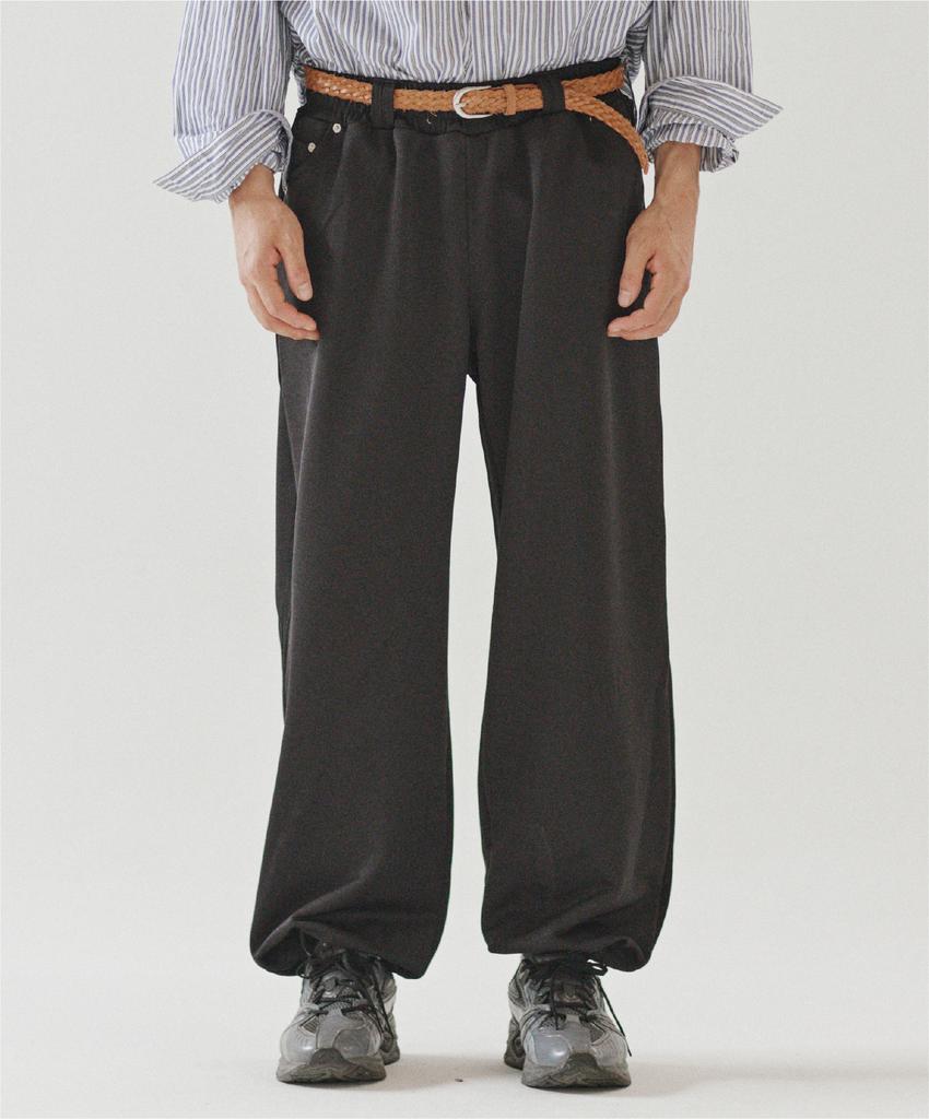 Deoseutoli [Fleece-Lined] Shane'S Line Track Pants (Black)