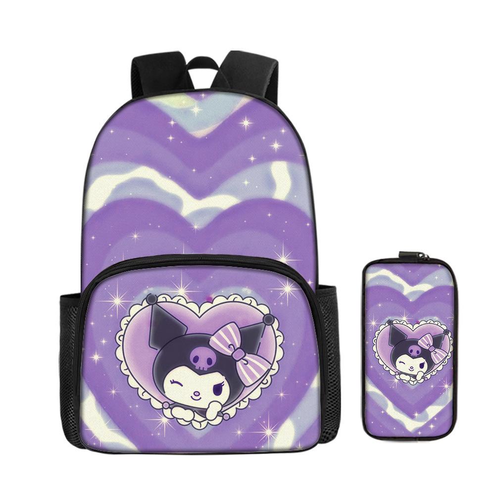 

Cartoon Animation Backpack Student Backpack Full Print Backpack Portable Stationery Box Two-Piece Set L 0.7kg piece set