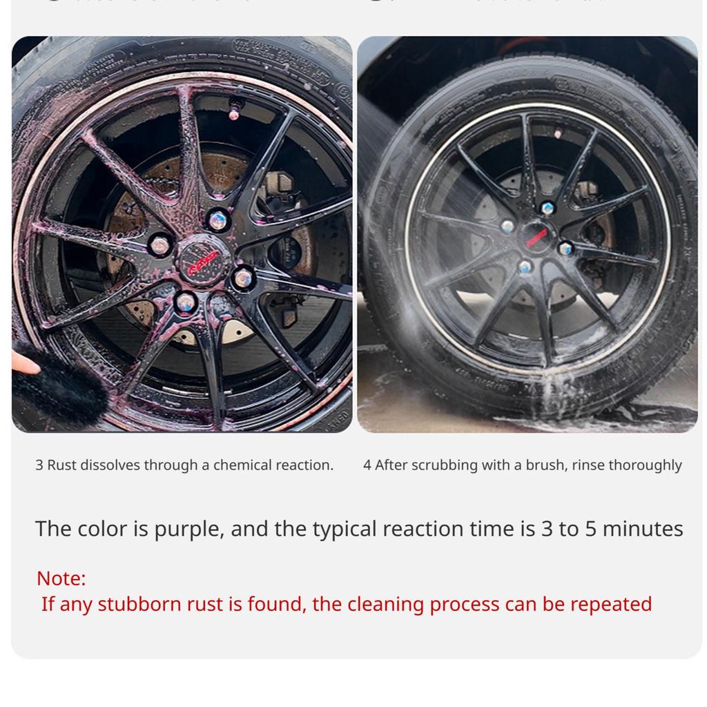 120ML Wheel Cleaner, Iron Removal Spray For Car Detailing, Cleans Iron Particles From Car Paint, Wheels, Motorcycles, RVs And Boats