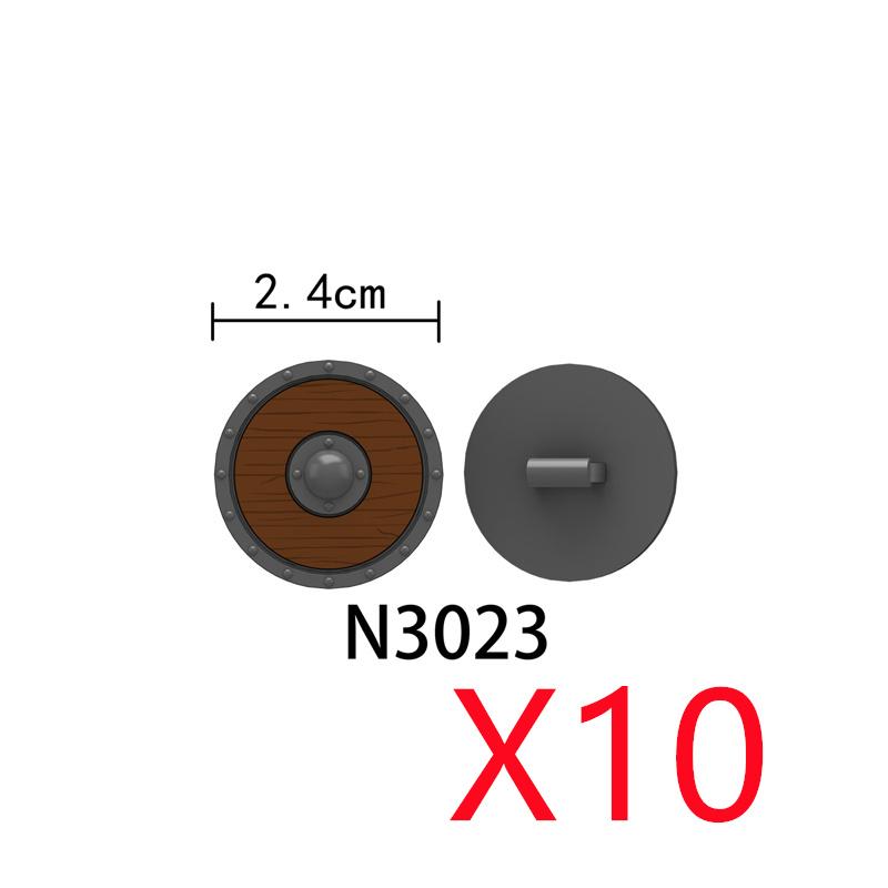 MOC Mittelalterliche Bausteine Charakter Ritter Krieger Zubehörset Helm Schulterrüstung Schild Bogen Pfeil Stein Geschenk Spielzeug X022